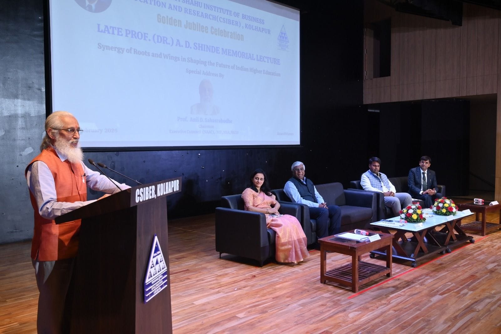 Late Prof. (Dr.) A. D. Shinde Memorial Lecture On Synergy of Roots and Wings in Shaping the Future of Indian Higher Education by  by Prof. Anil D. Sahasrabudhe, Chairman, Executive Council, NAAC